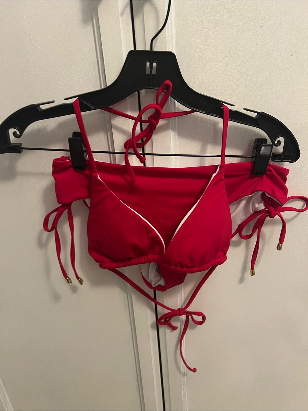 Red Tie-Detail Women's Bikini Set